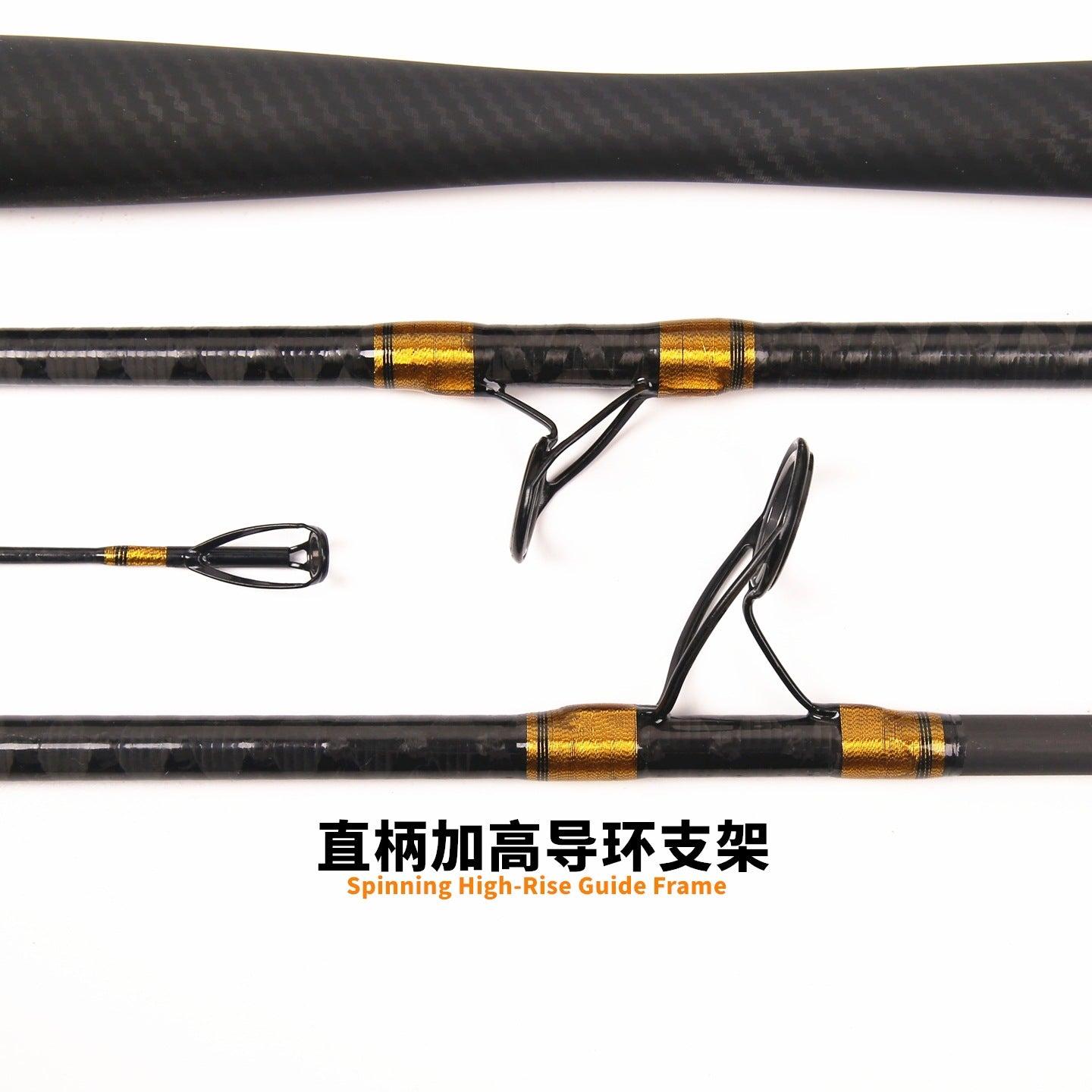 Cross-Border Wholesale Four-Section Multi-Section Xh Portable Short-Section Lightning Strong Rod Boat Fishing Snakehead Rod Heavy Grass Black Lure Rod