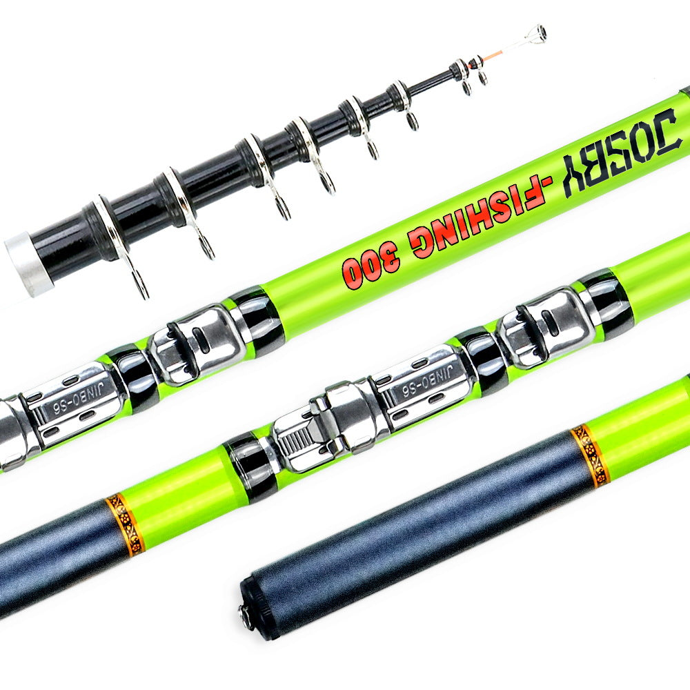 JOSBY Ultra-light Portable Telescopic Rock Fishing Rod Carbon Fiber Fishing Rod Spinning Wheel Seawater Fresh Water 1.5M-3.0M